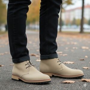 Classic Beige Men's Chukka Boots